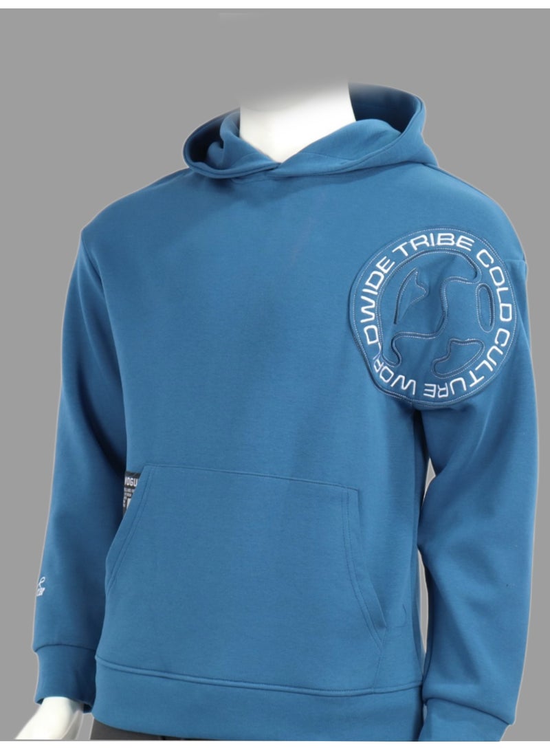 Red Planet The elegant hoodie: A work of art with distinctive details and exceptional comfort. Distinctive and sophisticated - Blue - Image 2